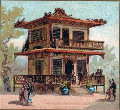 Paris. Verdensudstilling fra 1889: Japan-pavillonen. af French School