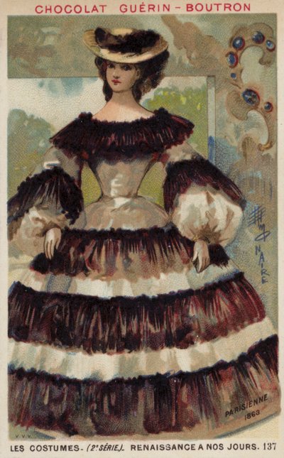 Parisisk mode, 1863 af French School