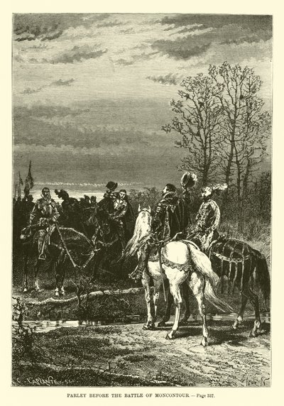 Parley før slaget ved Moncontour af French School