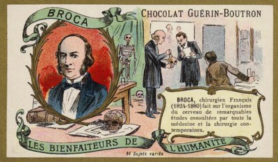Paul Broca, fransk læge, anatom og antropolog (chromolitho) af French School