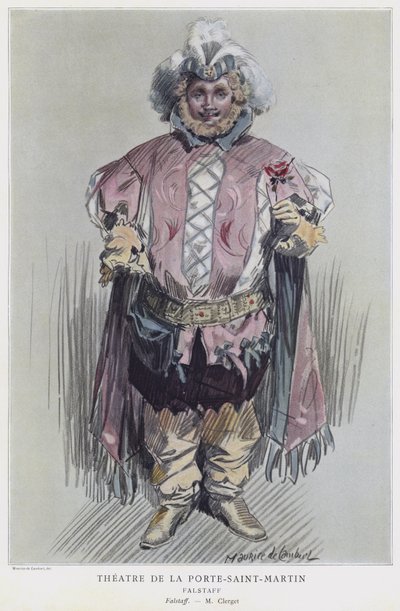 Paul Clerget i titelrollen i Falstaff af French School