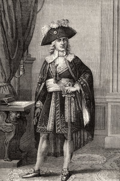 Paul Francois Nicolas, Vicomte de Barras, fra "Histoire de la Revolution Francaise" af Louis Blanc (1811-82) af French School
