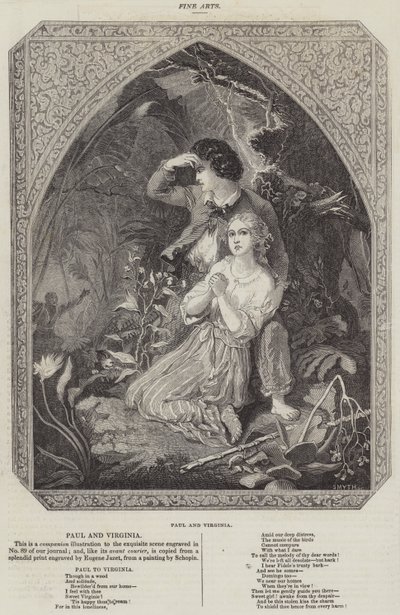 Paul og Virginia (gravering) af French School