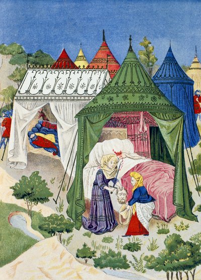 Pavilloner og telte fra 1400-tallet, detalje fra Judiths historie af French School