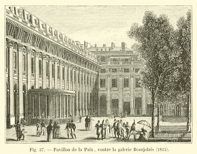 Pavillon de la Paix, mod Beaujolais-galleriet, 1815 af French School