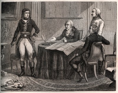 Fred i Campoformio mellem Østrig og Frankrig: Forhandlinger mellem grev Cobenzl og Napoleon Bonaparte af French School