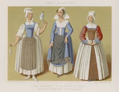 Bonde og kammerpigerne i Saumur af French School