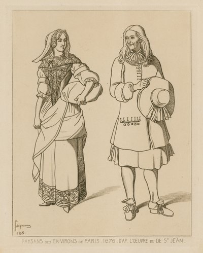 Bønder i nærheden af Paris, 1676 af French School