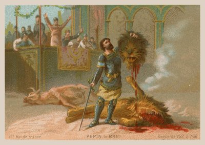 Pepin den Korte, konge af Frankrig (regeret fra 752?768) af French School