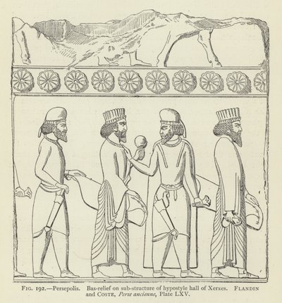 Persepolis, Bas-relief på understruktur af hypostyle hall af Xerxes af French School