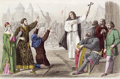 Eremitten Peter (1050-1115) prædikede under det første korstog i 1095 af French School