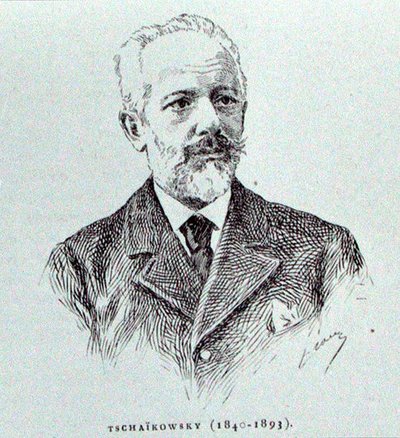 Petr Ilitch Tchaikovski (1840-93), illustration fra 