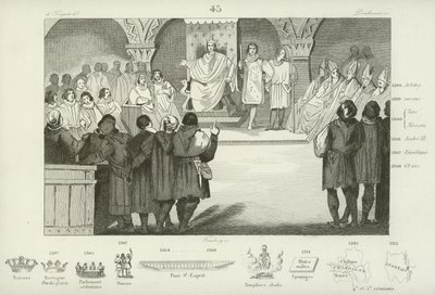 Philip IV of France convenes the States General, Louuvre Palace, Paris, 1302  af French School