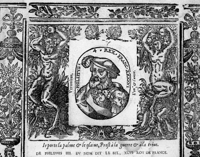 Philip IV, Bel, portræt indgraveret i medaljon af French School