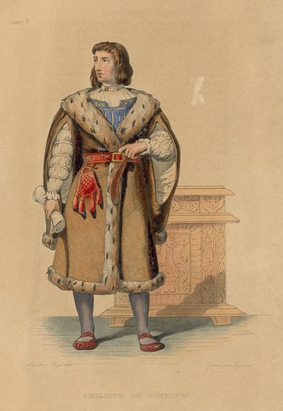 Philippe de Commines (farvet gravering) af French School
