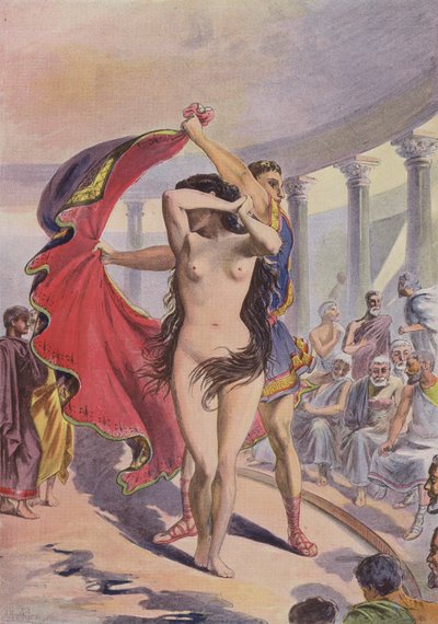 Phryne foran de olympiske lege af French School