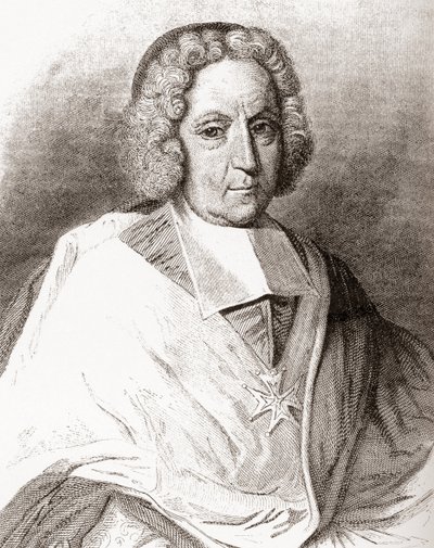 Pierre-Paul Guérin de Tencin, 1679-1758. Fransk gejstlig, ærkebiskop af Embrun og Lyon og kardinal. Fra Les Heures Libres udgivet 1908. af French School