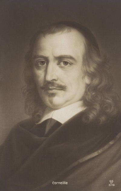 Pierre Corneille (1606-1684), fransk dramatiker (litografi) af French School