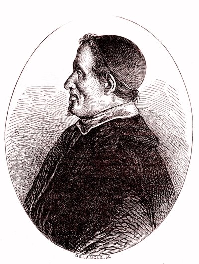 Pierre Gassendi, ranskalainen matemaatikko, tähtitieteilijä, filosofi, teologi. 1865 (kaiverrus) af French School