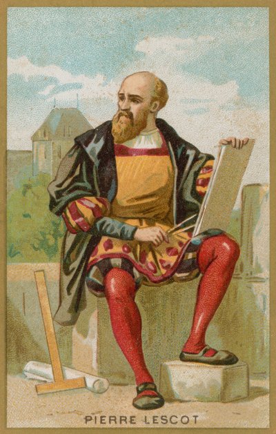 Pierre Lescot (chromolitho) af French School