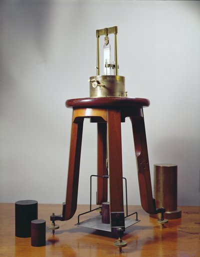 Piezoelektrisk kvartsapparat, designet af Pierre (1859-1906) og Jacques Curie, 1897 af French School