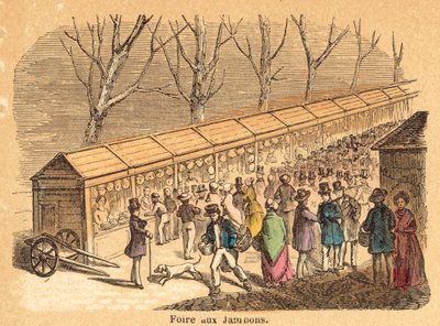 Gris (farvet gravering) af French School