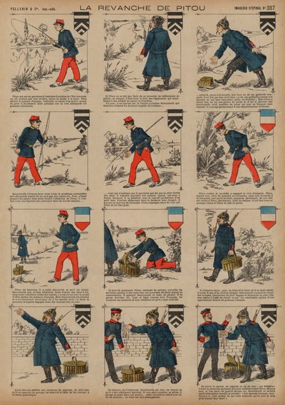 Pitous hævn (farvet gravering) af French School