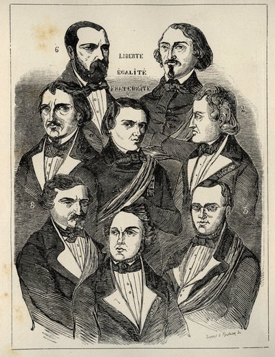 Plakat valg 1848 - Franske republikanske politikere af French School