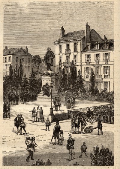 Place Thiers - centrum af byen Nancy, i departementet Meurthe-et-Moselle, i Lorraine-regionen - indgravering i "" PATRIE"" - BESKRIVELSE PECTUREQUIREQUE DE LA FRANCE EN 6 BIND AF LUCIEN HUARD af French School