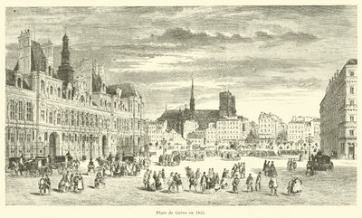 Place de Greve i 1855 af French School