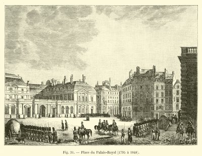 Place du Palais-Royal, 1795 til 1848 af French School