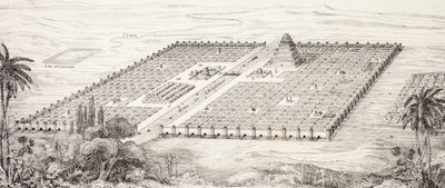Plan over byen Babylon, Mesopotamien, omkring det 5. århundrede f.Kr. ifølge en beskrivelse givet af Herodot, fra L