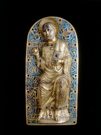 Plaque med Saint martial fra Limosina-fabrikant af French School
