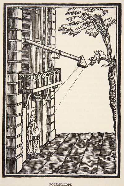 Polemoskop, kopi af Boris Mestchersky (d.1957) illustration fra Histoire de la Nation Francaise, Sciences, bind I & II, af Gabriel Hanotaux (1853-1944), 1924 af French School