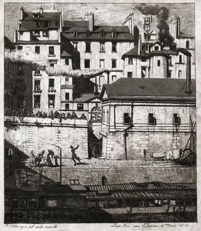 Politiet i Paris. (stik, ca. 1860) af French School