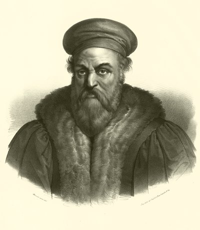 Polidoro da Caravaggio, portræt (gravering) af French School