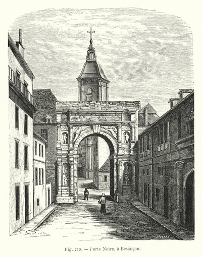 Black Gate, i Besancon (gravering) af French School