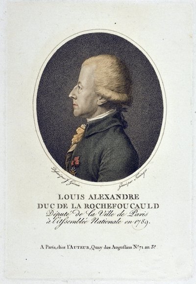 Portræt Louis Alexandre de la Rochefoucauld, hertug af Enville (D