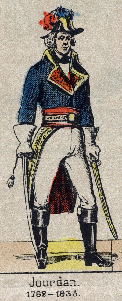 Portræt i fuld længde af Jean Baptiste, Comte Jourdan, marskal af Frankrig (1762-1833) Billede af Epinal fra slutningen af ​​det 19. århundrede. af French School