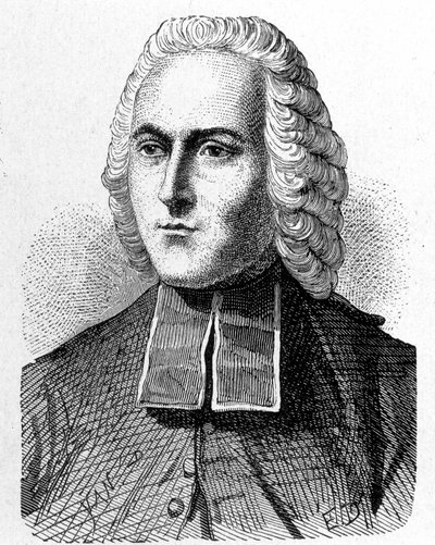 Portræt af Abbe Jean Antoine (Jean-Antoine) Nollet (1700 - 1770), fransk fysiker - i "Album de la Science; berømte videnskabsmænd; Grandes opdagelser””” 1896. af French School
