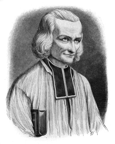 Portræt af Abbe Jean Marie Vianney (Vianey, Viannay, Wien), kendt som Cure d