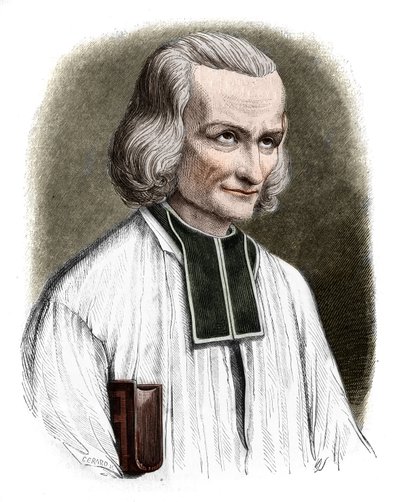 Portræt af Abbe Jean Marie Vianney (Vianey, Viannay, Wien), kendt som Cure d