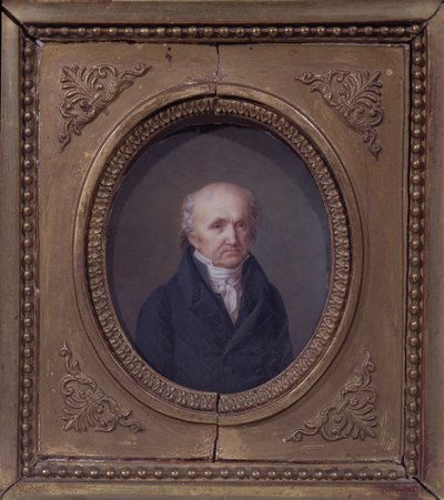Portræt af Abraham-Louis Breguet (1747-1823) tidligt i det 19. århundrede (panel) af French School