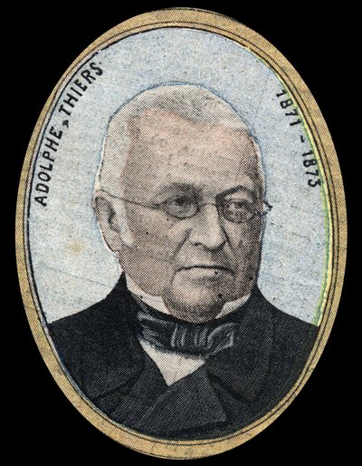 Portræt af Adolphe Thiers (1797-1877), præsident for den franske republik. af French School