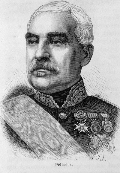 Portræt af Aimable Jean Jacques Pelissier, hertug af Malakoff (1794-1864), fransk militær og marskal af Frankrig - i "" L