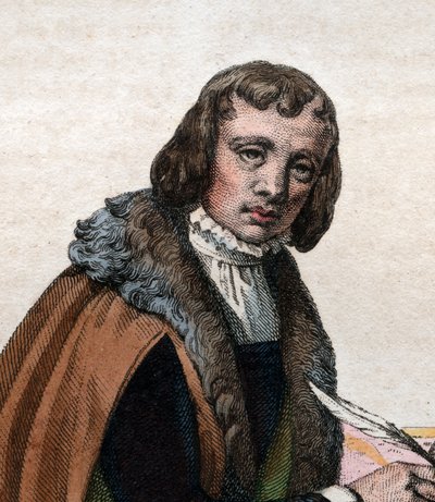 Portræt af Alain Chartier (1385-1430), fransk digter og politisk forfatter. af French School