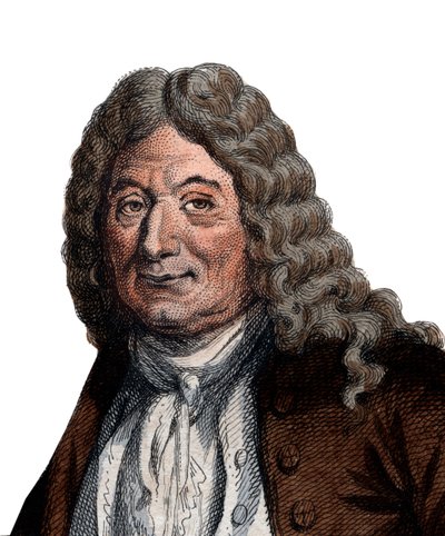 Portræt af Alain Rene Lesage (Le Sage) (1668-1747), fransk romanforfatter og dramatiker. af French School