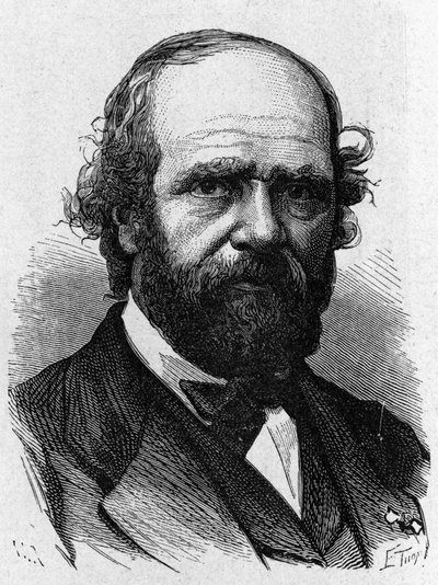 Portræt af Alphonse Poitevin - i "" Album of Science; berømte videnskabsmænd; Store opdagelser””” 1896. af French School
