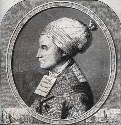Portræt af Antoine-Francois (Antoine Francois) Desrues (1744-1777) Fransk forgiftningsmand - Indgravering i "" Causes celebres de tous les peuple"" af Armand Fouquier (1817-18?) 1858-1867 - privat samling af French School