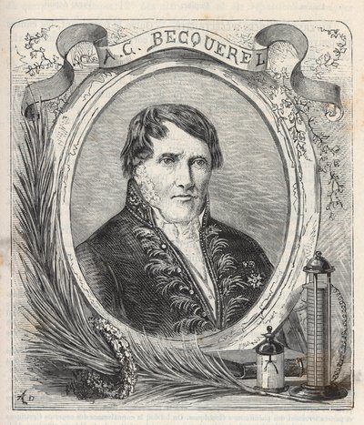 Portræt af Antoine Cesar Becquerel (1788-1878), fransk fysiker - Indgravering i "Sciences à la gratete de tous - populær fysik og kemi" af Alexis Clerc - Slutningen af ​​det 19. århundrede - Privat samling af French School